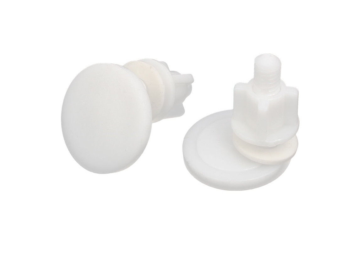 Parafuso e Porca de Dobradiça para Assento Sanitário Superior em Pp, 39 Mm X 46 com Arruela, 2 CHABERLU