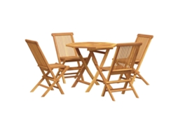 Conjunto de Jantar de 5 para Jardim Madeira de Teca Maciça MAISON EXCLUSIVE