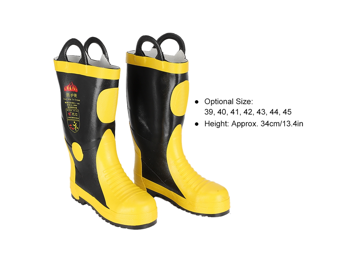Botas De Segurança Para Bombeiros Resistentes A Altas Temperaturas E Água Calçado Protector 42