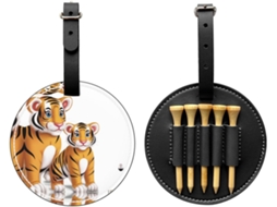 Bolsa para Tees de Golfe com Tigre Preto, fácil de transportar e eficiente, S/MARCA