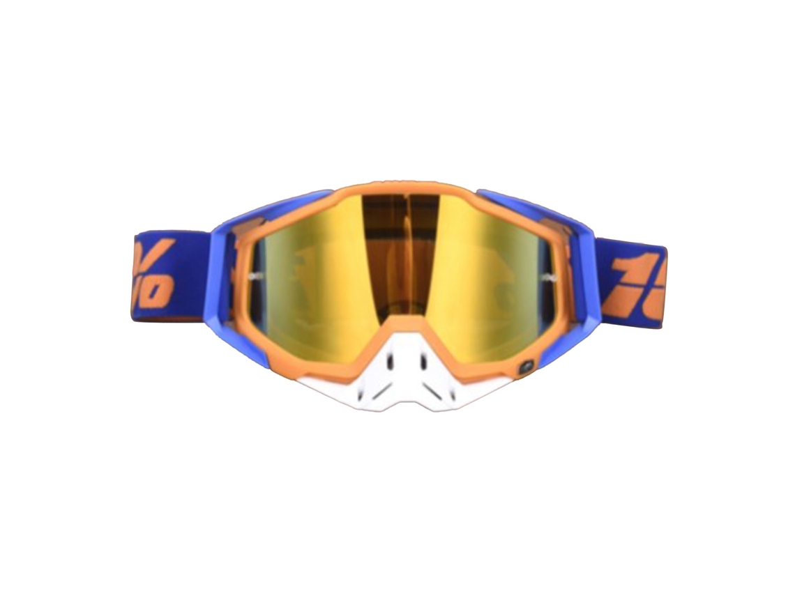 Óculos de Proteção para Motociclismo Ciclismo e Esqui Anti UV Laranja