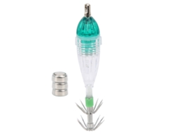 Lure Led Peixe Squid Verde com Gancho