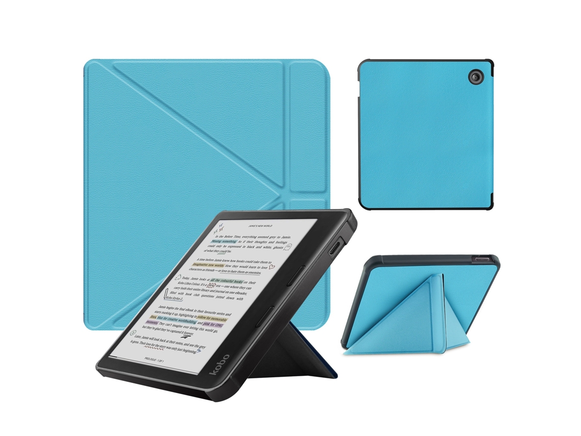 Elysve Capa Protetora Para Kobo Libra Colour, Compatível Com Hibernação Automática Azul Celeste 2024