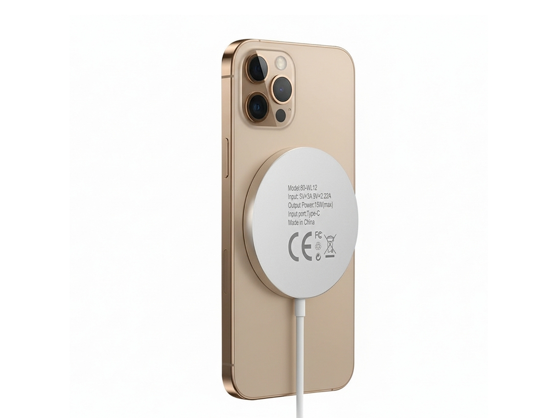Mayaxess Carregador Para Iphone 16 Pro Magsafe Magnético 15w Branco