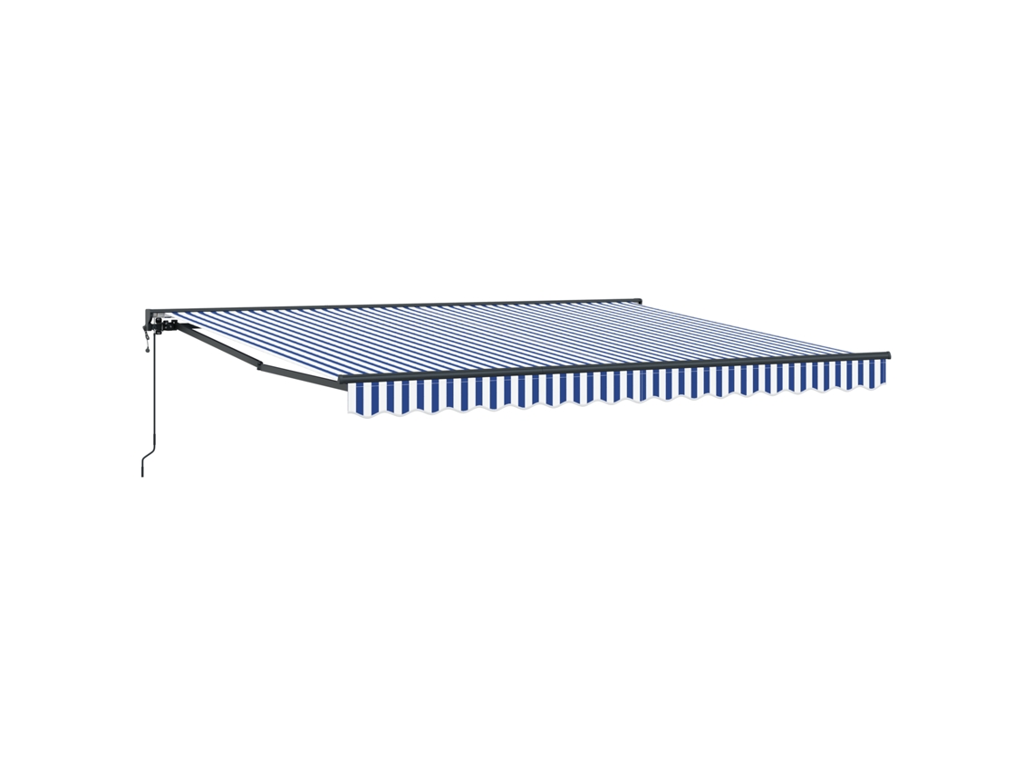Conjunto 1 Toldo Retrátil Vidaxl Azul Alumínio (400 × 300 Cm)