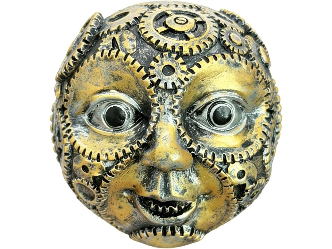 Escultura De Mesa, Ornamento De Rosto Humano Em Resina, Estilo Steampunk | Em