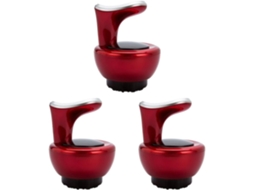 Conjunto De 3 Aparelhos Massagem Muscular Com Engrenagem, Portáteis, Ventosaterapia Para Desintoxicação, Recarregável, Massageador Gua Vermelho,