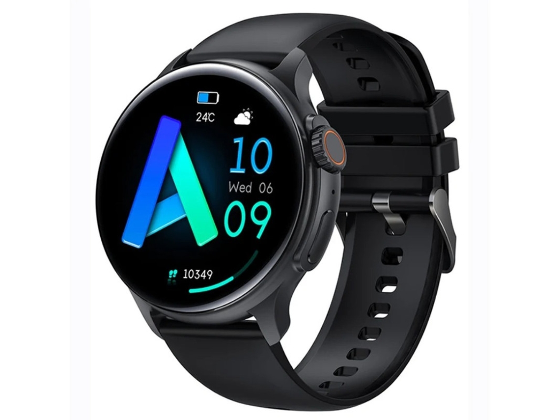 Smartwatch com tela redonda de 1,43 polegadas, Bluetooth, chamadas, reprodução de música, monitoramento de frequência cardíaca e vários modos Bestvite