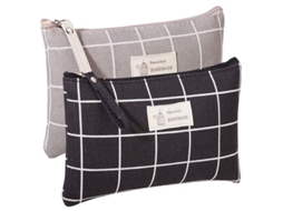 2026-2 Bolsas De Maquiagem Divertidas Para Mulher Cute Lona Estojo De Beleza (lattice)