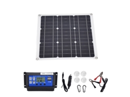 Kit Painel Solar 30w Silício Monocristalino com Controlador 10a e Saída Usb 5v