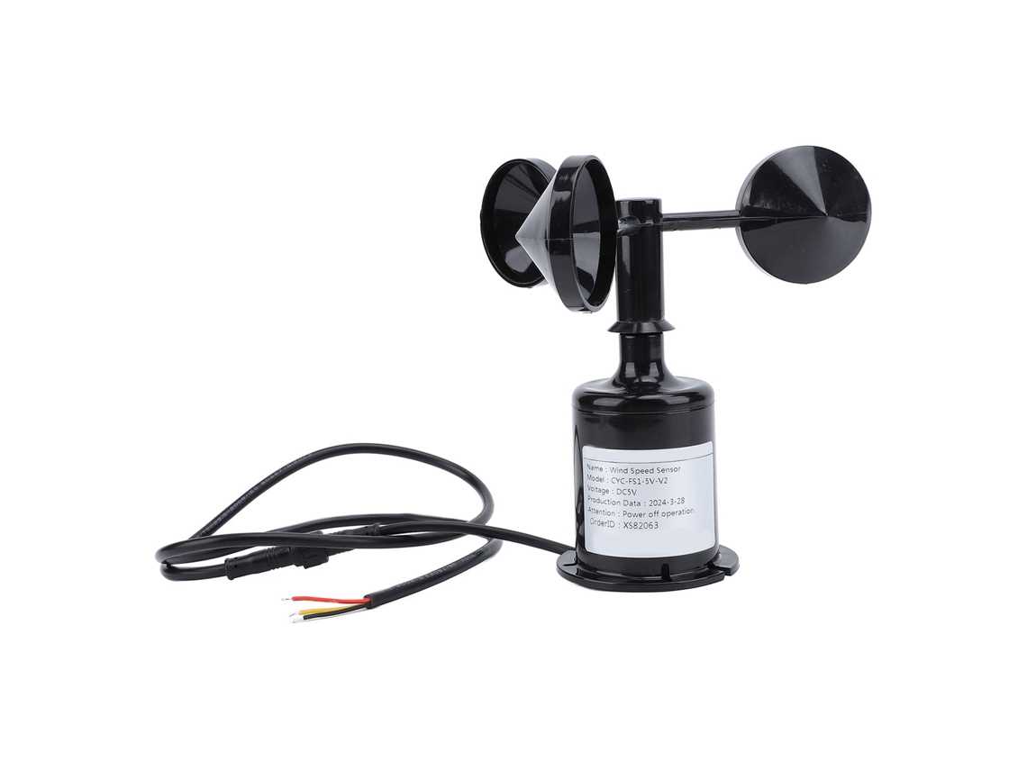 Anemômetro de velocidade do vento Primerox com sensor, cabo de extensão 0.8m, IP64