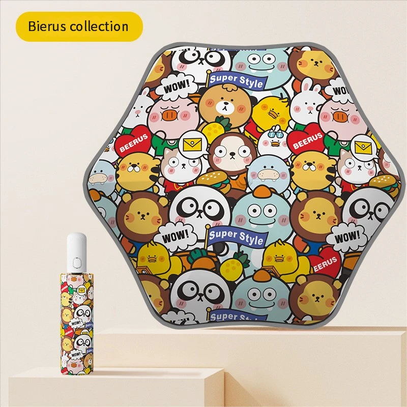 Guarda chuva de Bolso Leve MDUG Proteção UV (azul Celeste)