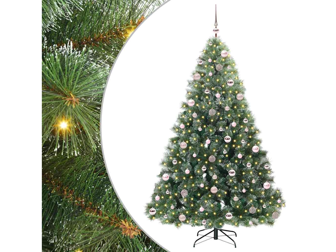 Conjunto 1 Decoração Sazonal Vidaxl Verde Plástico (210 Cm)