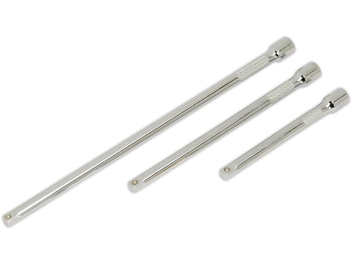 Conjunto De Barras De Extensão Ak6330 Com 3 Peças E Encaixe Quadrado De 1/4".
