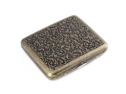 Caixa de Cigarro Vintage de Metal, Dourada, Masculina, Porta tabaco para Charutos Dos Anos 20, Diâmetro de 8 Mm SUNNY SPACES
