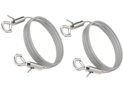 Hemobllo Conjunto de 2 Cordões de Aço Inoxidável para Pendurar Quadros, Resistente, com Ganchos Ajustáveis para Fotos