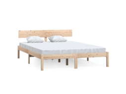 Estrutura de Cama Pequena Casal 120x190 cm Pinho Maciço MAISON EXCLUSIVE