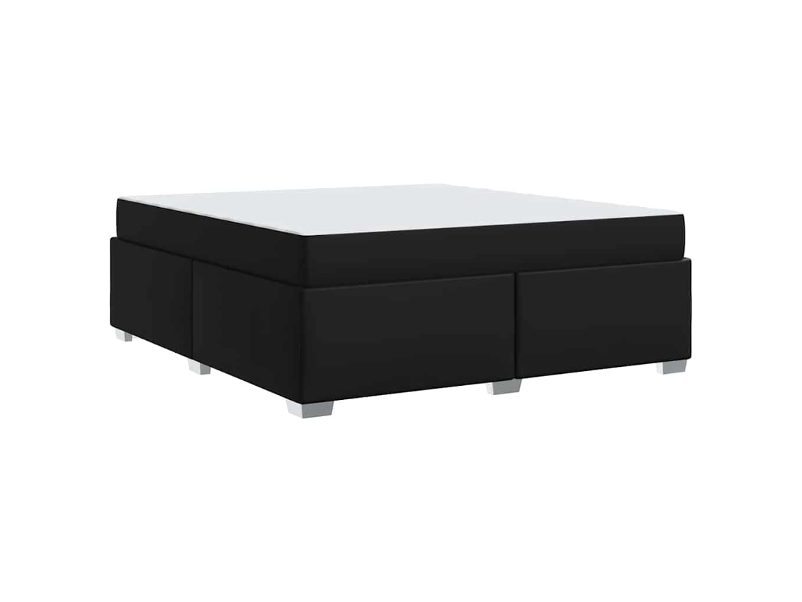 Conjunto 1 Cama Box Vidaxl Preto Tecido (180 X 200 Cm)
