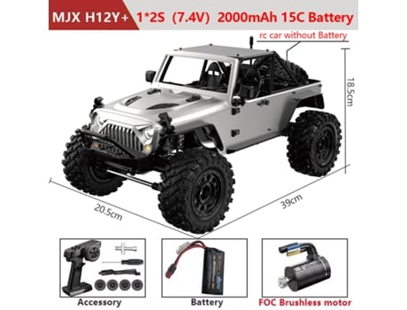 Carro Rc 112 4wd Corrida Off Road Alta Velocidade Motor Brushless Sensores Prata Aeuzwr