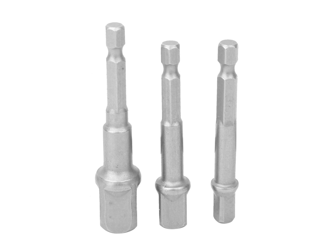 Laxiscreed Adaptador De Manga Em Conjunto De 3 Peças, Hexagon 6,3mm, Para Quadrado Com Sistema Magnético