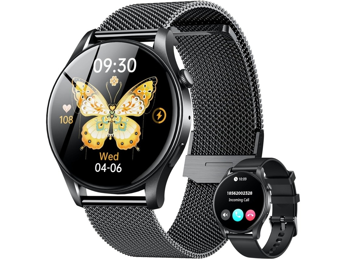 Smartwatch 1.43 Polegadas Amoled Touch Screen Bluetooth Chamada Com Frequência Cardíaca Pressão Arterial Monitor De Sono Mais De 100 Modos