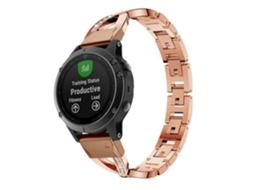 Bracelete Pulseira Aço Luxury para Garmin Instinct Solar Surf Edition Rosa Dourado