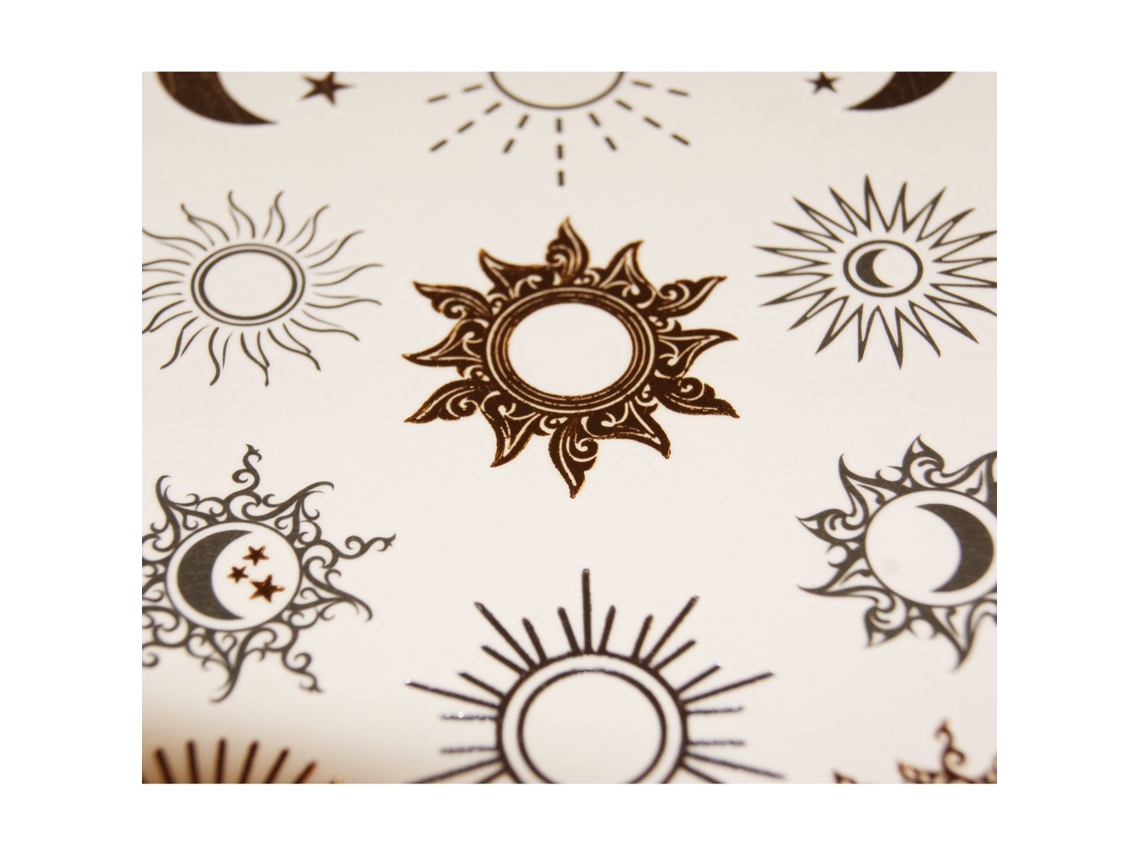 Tatuagens Temporárias Sol & Lua Douramento GLOBAL GIFT