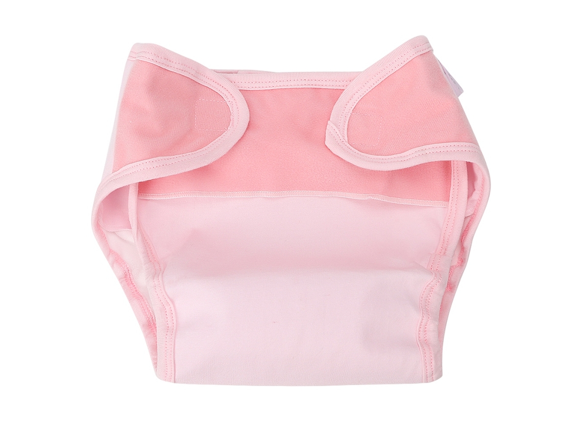 Pantalones De Pañal Reutilizables Para Bebé De Algodón Suave Impermeable Y Transpirable De Tres Capas Lavables (rosado M)
