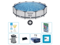 Piscina Bestway Steel Pro Max Redonda 366x76 Cm 5 peças S340 BESTWAY