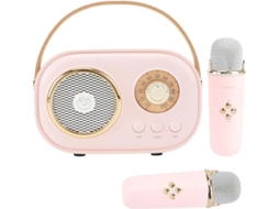 Mini Máquina De Karaokê Para Crianças Alto Falante Bluetooth Portátil Com 2 Microfones Sem Fio Brinquedos Para Presentes De Meninos E Meni Yizhood