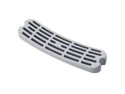 Degrau Curvo Prateado 22 X 295 Mmplastimo