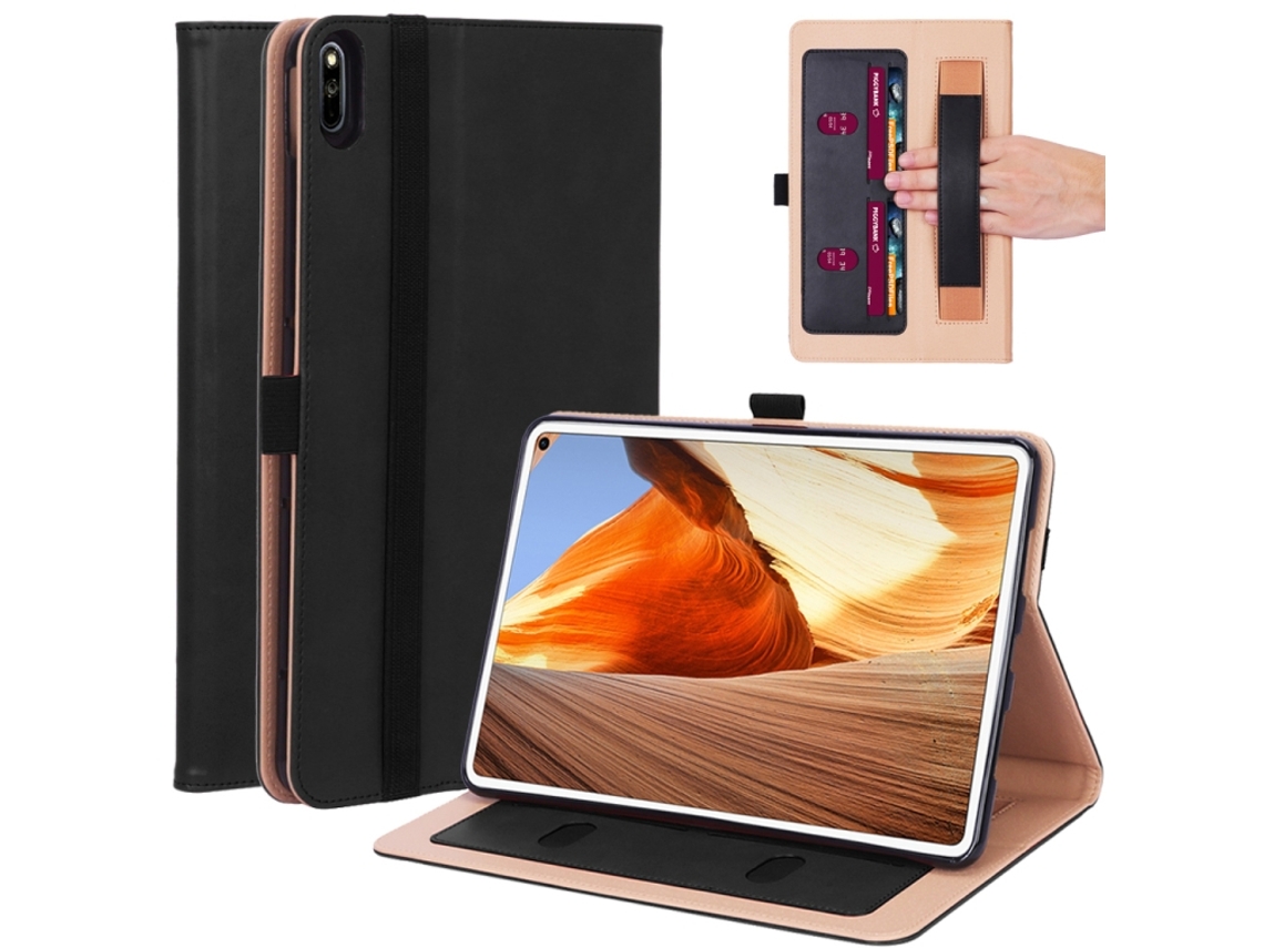 Capa Protetora Tpu Textura Negócio Vintage Halinuia Com Suporte E Alça Manual Para Huawei Matepad Pro 10.8 Polegadas 2019