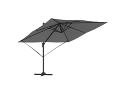 Conjunto 1 Parasol Roma Vidaxl Antracite Poliéster (286 X 284 X 265 Cm)