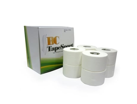 Bc Tape Sport. 1 Caixa Com 8 Fitas De 3,8 X 10 Branco