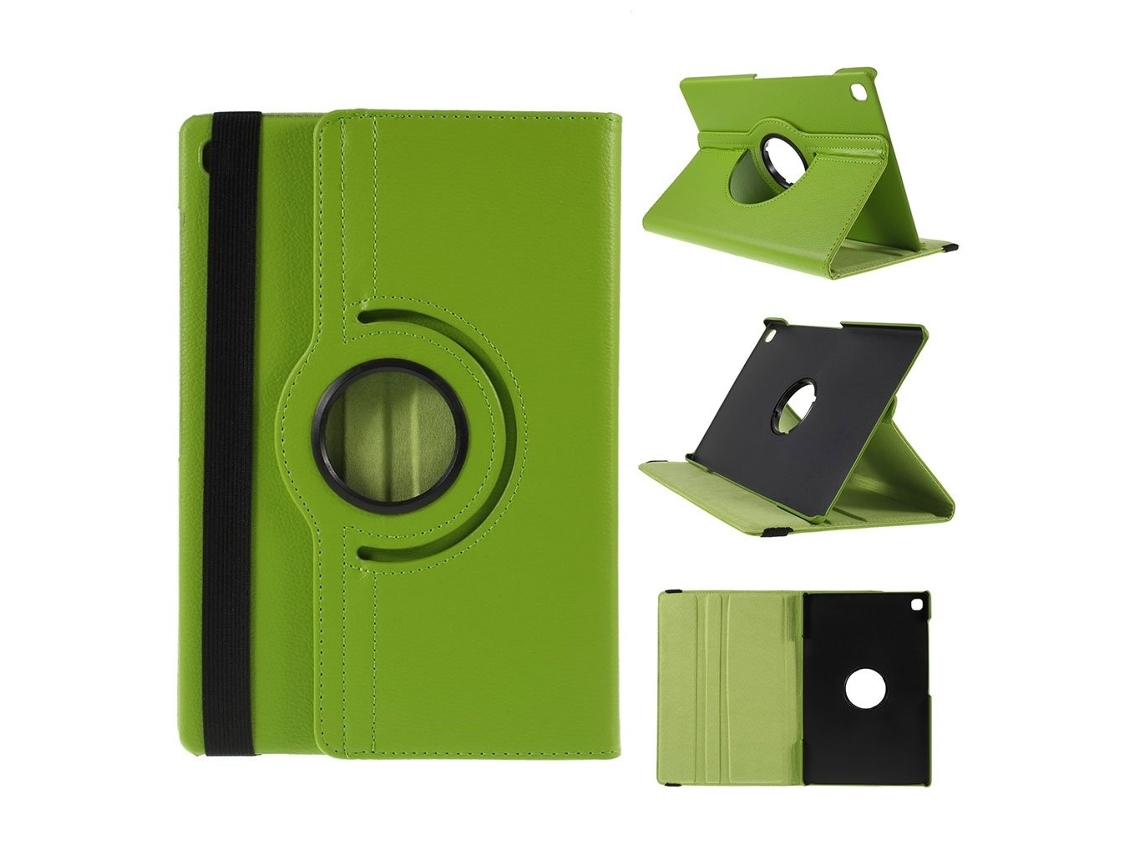 Capa De Couro Litchi Para Samsung Galaxy Tab S5e, Verde