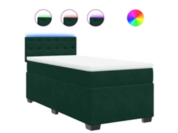 Box Spring Bed, Box Spring Beds Vidaxl Verde Veludo (90 X 200 Cm)