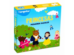 Set 3 Mini Puzzles - Princesas Europrice Pu3051-c Multicores