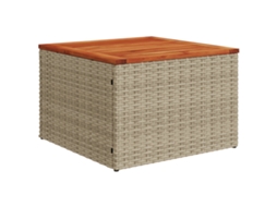 Conjunto 7 Conjunto De Sofá De Jardim Vidaxl Bege Vime Pe (234 X 154 X 69 Cm)