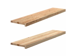 Vidaxl Soleiras Da Janela 2 Pcs 110x25x2cm Carvalho Maciço Não Tratado