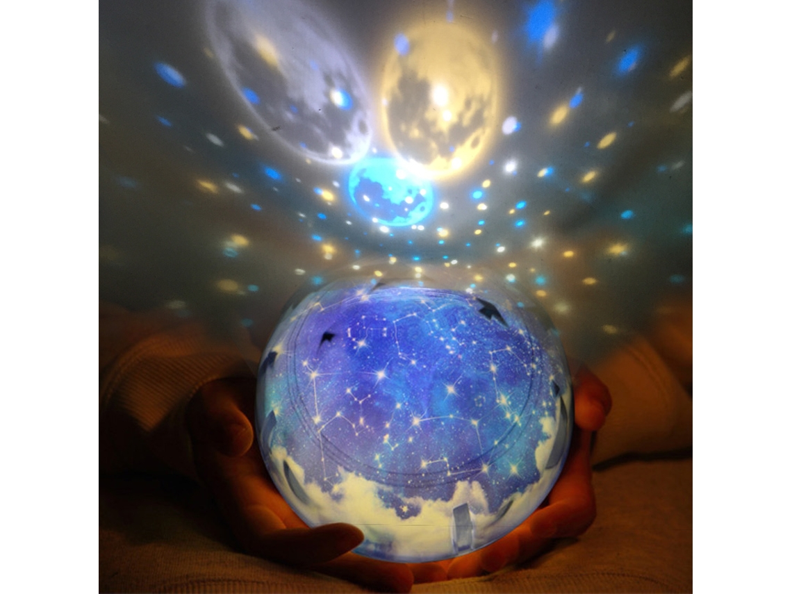 Universo Mágico, Rotação 360° Luz Noturna Decorativa Com Projeção De Céu Estrelado, Presente Para Crianças, Redução Do Medo De Dormir Efeitos De Ilu