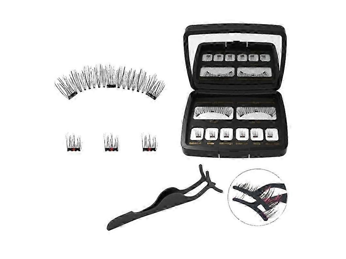 Conjunto De Cílios Magnéticos Duplos 3d Natural Look Cílios Magnéticos Sem Cola No Liner Hengjian