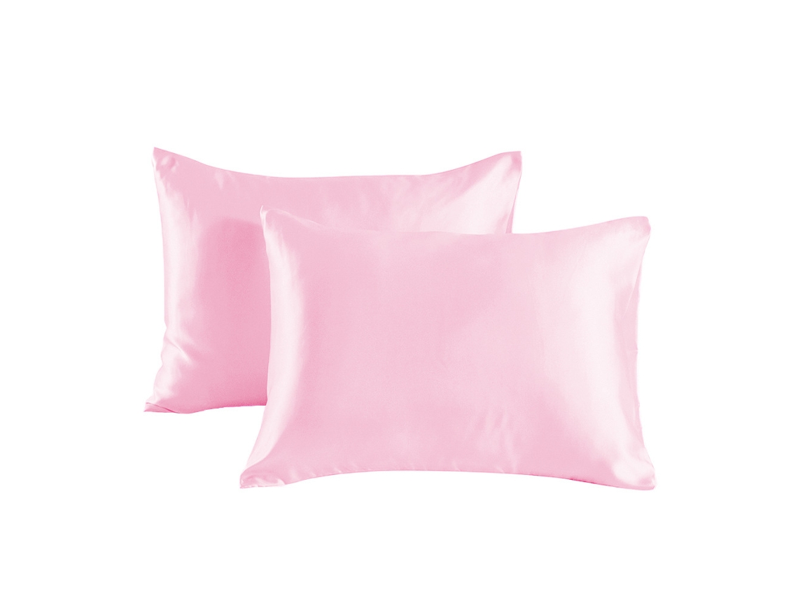 2Pack Fronha Cor Pura Dupla Face Cetim Fronha Fronha de Seda Amoreira para Pele-Pó Raso