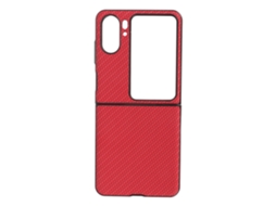 2026zentro-capa De Proteção Para Oppo Find N2 Flip Com Textura De Fibra De Carbono Vermelha