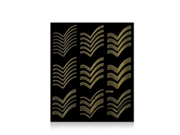 Adesivo De Arte De Unha 3d Com Linhas De Metal Dourado Decorativo Para Manicure Dp309