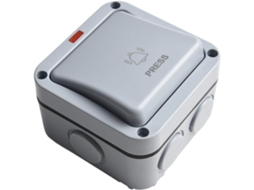 Ip66 Interruptor De Campainha Externa À Prova D Água, 220v 250v, 20a, Botão De Plástico Cinza Com Luz Noturna, Montagem