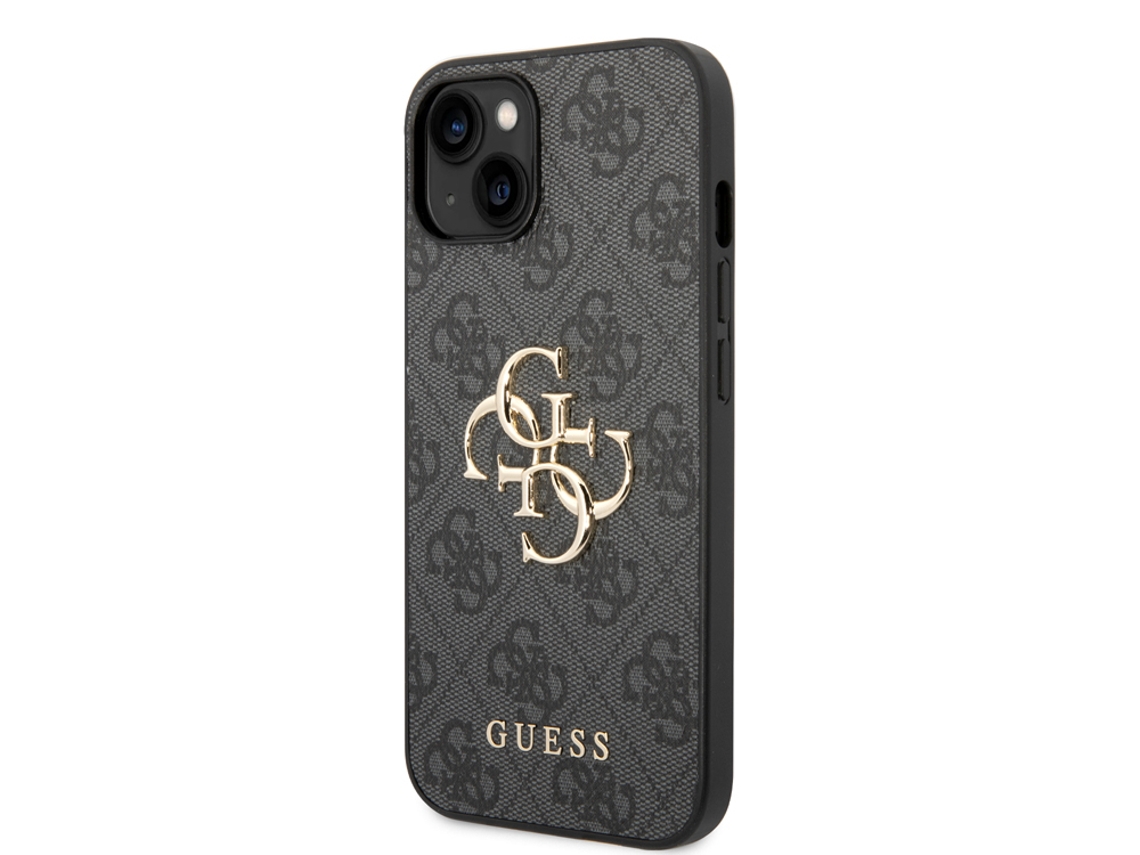 Capa para iPhone 15 GUESS Pele Sintética Preto