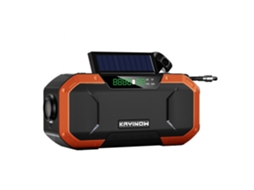 Rádio de Emergência Multifuncional, Alto falante com Alarme Sos, Alto falante Bluetooth 5.0 MDUG (laranja)
