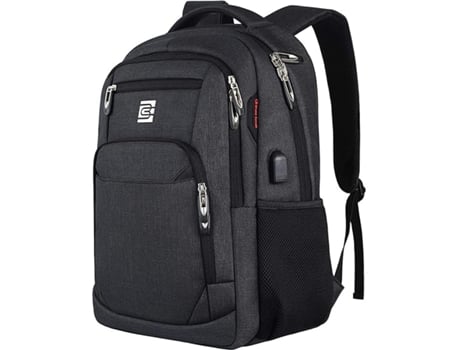 Mochila para laptop com carregamento USB e porta para fone de ouvido, mochila antirroubo para laptop empresarial com alça de ombro acolchoada e respirável, Beijiyi