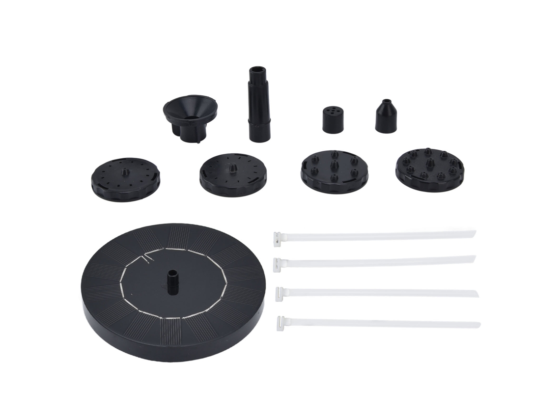 Fonte Solar Inteligente 130mm para Jardim Piscina Lagoa Peixes Banhador Pássaros com 6 Bicos | S/MARCA