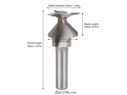Laxiscreed Bit De Ranhura E Encaixe Para Portas De Madeira De 10 A 20mm Com 3 Lâminas E Haste 1/2"